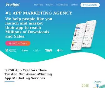 Preapps.com(#1 Mobile App Marketing Agency) Screenshot