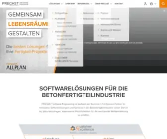 Precast-Software.com(Lösungen für Betonfertigteile ✓Allplan Precast) Screenshot