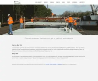 Precastpavement.com(Precast concrete pavement) Screenshot