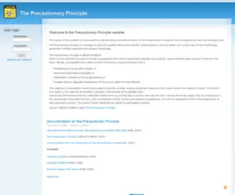Precautionaryprinciple.eu(The Precautionary Principle) Screenshot