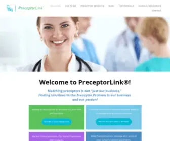 Preceptorlink.com(Preceptors for nurse practitioner students) Screenshot