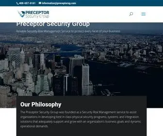 Preceptorsg.com(Security Risk Management Service) Screenshot