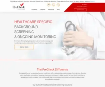 Precheck.com(Healthcare Background Checks) Screenshot