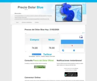 Preciodolarblue.com.ar(Precio Dolar Blue) Screenshot