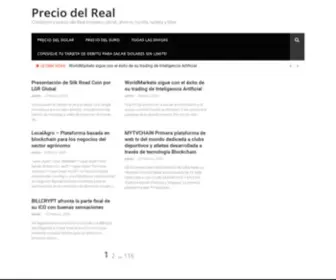 Preciorealblue.com.ar(Precio del Real y divisas en Argentina) Screenshot