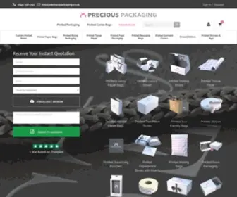 Preciouspackaging.co.uk(Order Custom Printed Packaging Online) Screenshot