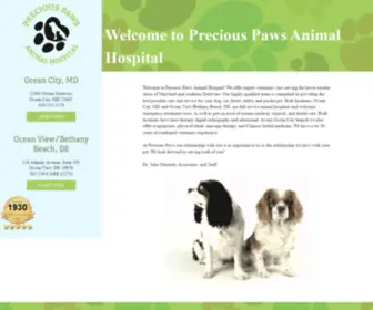Preciouspawsanimalhospital.com(Precious Paws Animal Hospital Ocean City MD & Ocean View DE) Screenshot