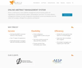Preciscentral.com(Online Abstract Management System) Screenshot