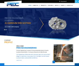 Precisediecast.com(Precise Engineering) Screenshot