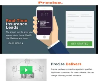 Preciseleads.com(Health Insurance Leads) Screenshot
