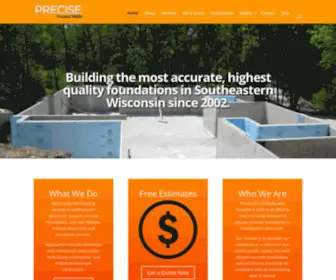 Precisewalls.com(Precise Poured Walls) Screenshot
