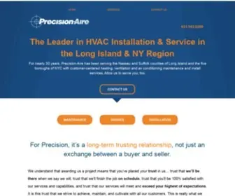 Precision-Aire.com(HVAC Service) Screenshot