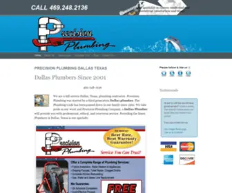 Precision-Plumbing.com(Dallas Texas Plumbing Repair Contractor) Screenshot