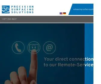 Precision-Surface.com(Your partner in precision surfacing technology) Screenshot