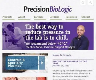 Precisionbiologic.com(Precision BioLogic) Screenshot
