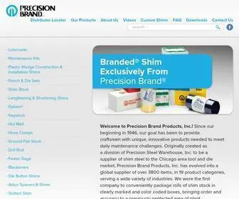 Precisionbrand.com(Precision Brand Products) Screenshot
