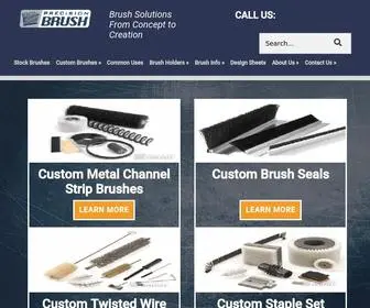Precisionbrush.com(Home of custom brush manufacturer) Screenshot