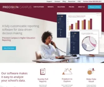 Precisioncampus.com(Customizable Reporting Software for Higher Education) Screenshot