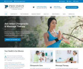 Precisionchiropractic.org(Ann Arbor's #1 choice for chiropractic and massage therapy) Screenshot