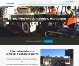 Precisionconcretesolutions.com.au(Affordable Asbestos Removal & Concrete Cairns) Screenshot