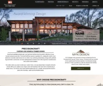 Precisioncraft.com(Log homes) Screenshot