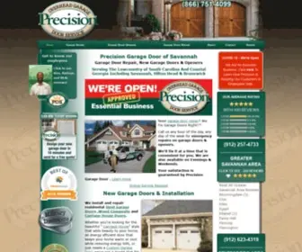 Precisiondoorservice.com(Precision Garage Door of Savannah) Screenshot