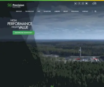 Precisiondrilling.com(Onshore Oil & Gas Drilling Technology) Screenshot