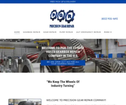 Precisiongearrepair.com(Industrial Gearbox Repair & Pump Repair) Screenshot