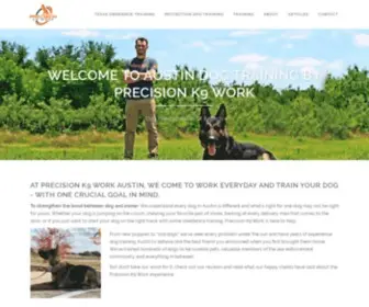 Precisionk9Work.com(Puppy & Dog Trainers For Austin TX) Screenshot