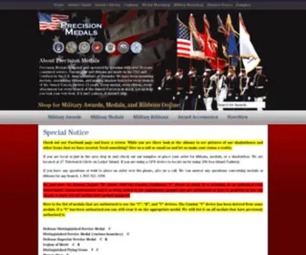 Precisionmedals.com(Precision Medals offers Military Medals) Screenshot