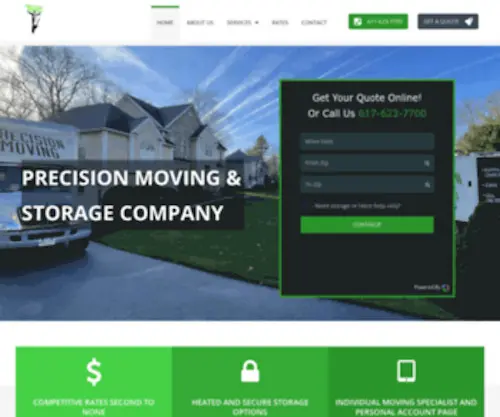 Precisionmoving.com(Home & Residential Moving in Greater Boston) Screenshot