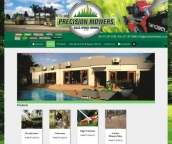 Precisionmowers.co.za(Precision Mowers) Screenshot