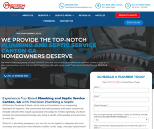 Precisionplumbingpros.com(Precision Plumbing) Screenshot