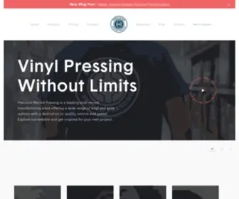 Precisionpressing.com(Precision record pressing) Screenshot