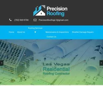 Precisionroofinglv.com(Roofing Contracting Company Offering Wind and Storm Damage Repairs) Screenshot