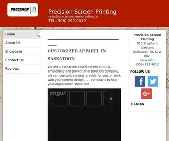 Precisionscreenprinting.ca(Precision Screen Printing) Screenshot