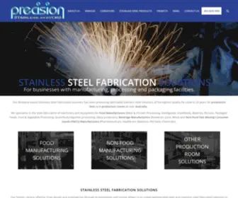 Precisionstainless.com.au(Stainless Steel Fabrication) Screenshot