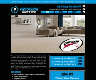 Precisionsteamandclean.com(Carpet & Upholstery Cleaning) Screenshot