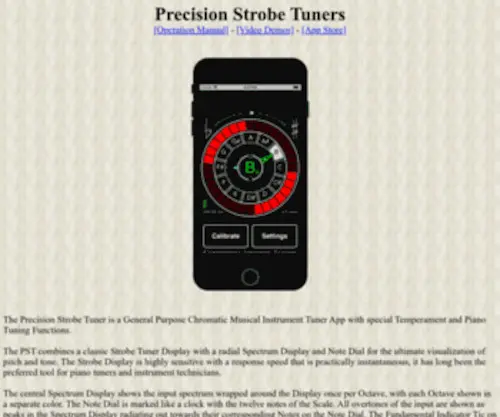 Precisionstrobe.com(The Precision Strobe Tuner) Screenshot