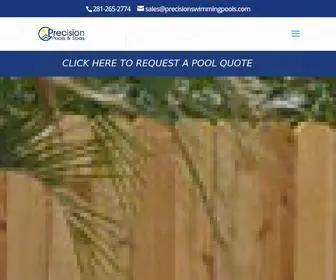 Precisionswimmingpools.com(Precision Pools & Spas) Screenshot