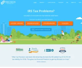 Precisiontaxrelief.com(Get Your Tax Problems Solved) Screenshot