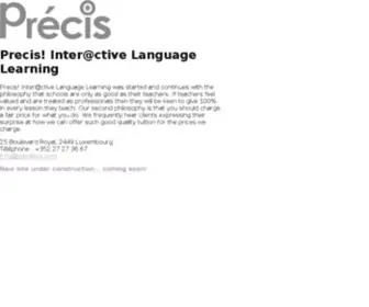 Precislux.com(Cours de langue au Luxembourg pour particuliers et entreprises) Screenshot