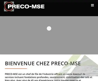 Preco-Mse.ca(Chef de file des fondations profondes) Screenshot