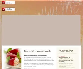 Precocinadosherme.es(Empresa dedicada a la fabricación y comercialización de productos precocinados) Screenshot