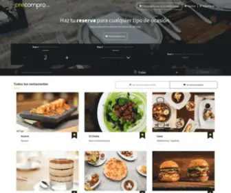 Precompro.com(Reserva en tus restaurantes favoritos) Screenshot