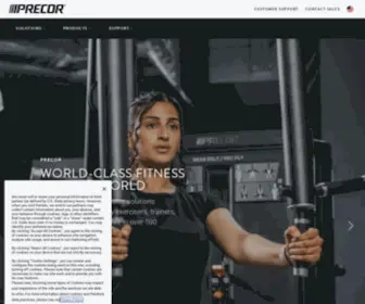 Precor.com(Precor Commercial Fitness Solutions) Screenshot