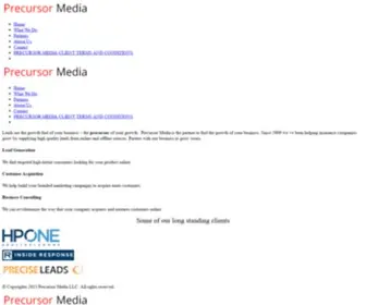 Precursormedia.com(Customer Acquisition) Screenshot