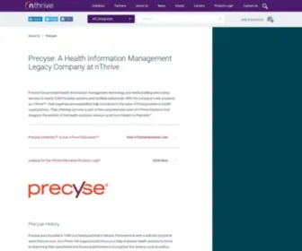 Precyse.com(Precyse Health Information Management Company) Screenshot