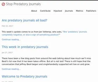 Predatoryjournals.com(Stop Predatory Journals) Screenshot