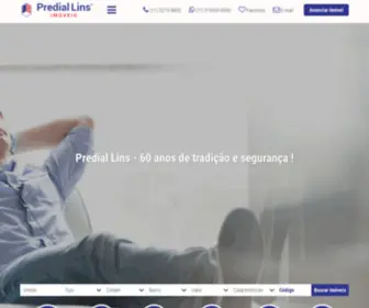 Prediallins.com.br(Imobiliária Predial Lins) Screenshot